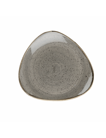 STONECAST - PEPPERCORN GREY - TRIANGLE PLATE - 19.2CM (12) (PACK OF 12)