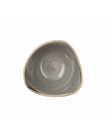 STONECAST - PEPPERCORN GREY - TRIANGLE BOWL - 15.3CM (12) (PACK OF 12)
