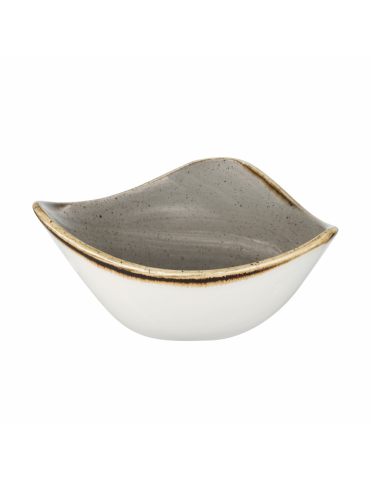 STONECAST - PEPPERCORN GREY - TRIANGLE BOWL - 15.3CM (12) (PACK OF 12)