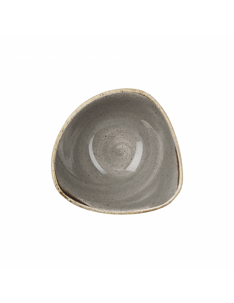 STONECAST - PEPPERCORN GREY - TRIANGLE BOWL - 18.5CM (12) (PACK OF 12)