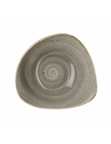 STONECAST - PEPPERCORN GREY - TRIANGLE BOWL - 23.5CM (12) (PACK OF 12)