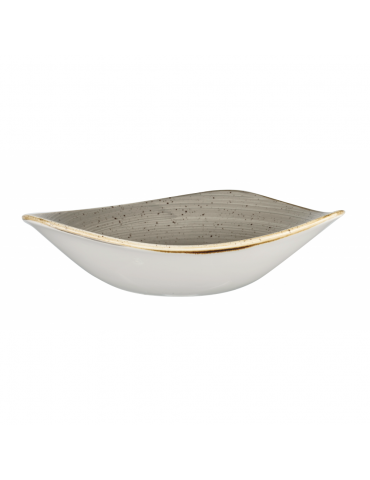 STONECAST - PEPPERCORN GREY - TRIANGLE BOWL - 23.5CM (12) (PACK OF 12)