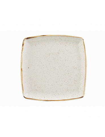 STONECAST - BARLEY WHITE - DEEP SQUARE PLATE - 26.8CM (6) (PACK OF 6)