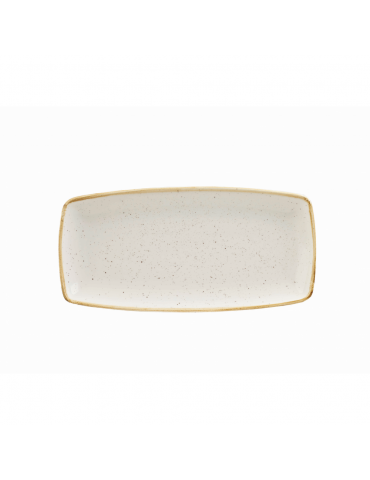 STONECAST - BARLEY WHITE - OBLONG PLATE - 29.5CM X 15CM (12) (PACK OF 12)