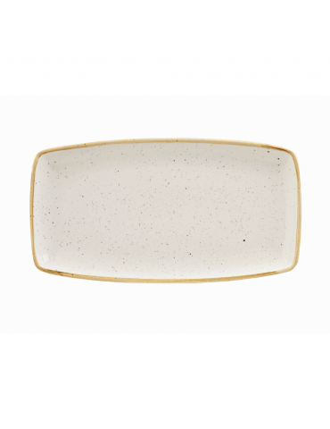 STONECAST - BARLEY WHITE - OBLONG PLATE - 35CM X 18.5CM (6) (PACK OF 6)