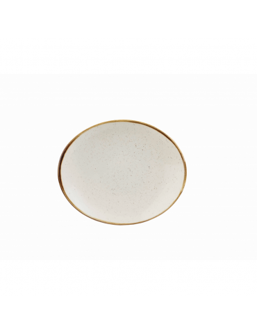 STONECAST - BARLEY WHITE - OVAL PLATE - 19.2CM (12) (PACK OF 12)