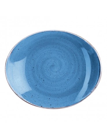 STONECAST - CORNFLOWER BLUE - OVAL PLATE - 19.2CM (12) (PACK OF 12)