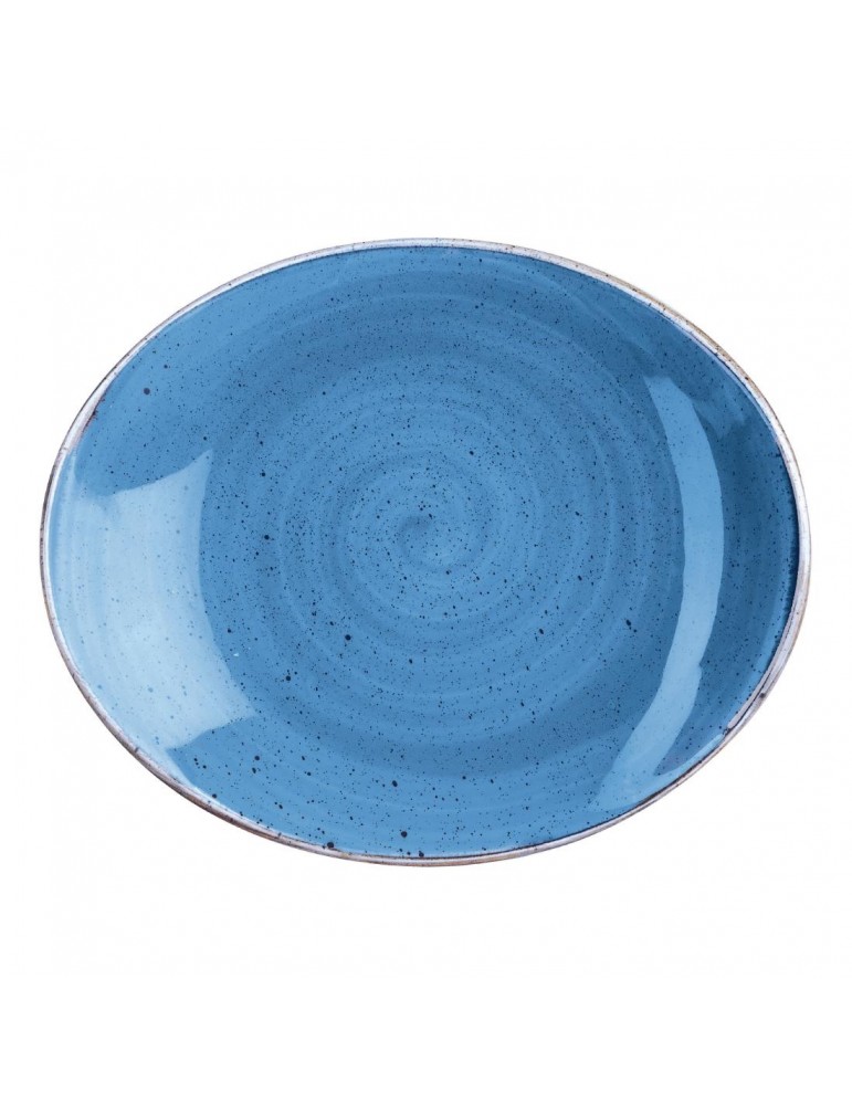 STONECAST - CORNFLOWER BLUE - OVAL PLATE - 19.2CM (12) (PACK OF 12) STONECAST - CORNFLOWER BLUE - OVAL PLATE - 19.2CM (12) (PACK OF 12)