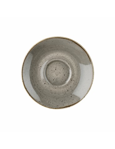 STONECAST - PEPPERCORN GREY - CAPPUCCINO SAUCER - 15.6CM (Pack of 12)