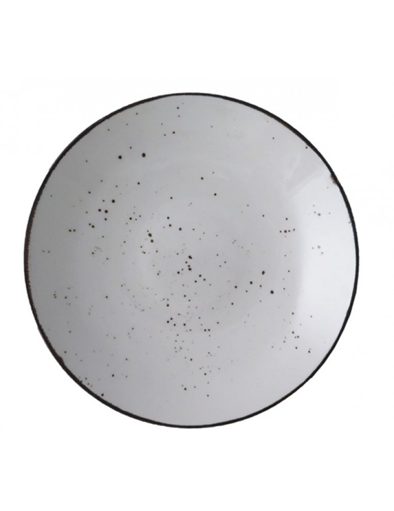 ELE RUSTIC WHITE COUPE PLATE 29 CM (PACK OF 12)