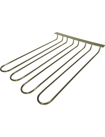 GLASS  RAILS BRASS 3 IN A ROW 450MM 