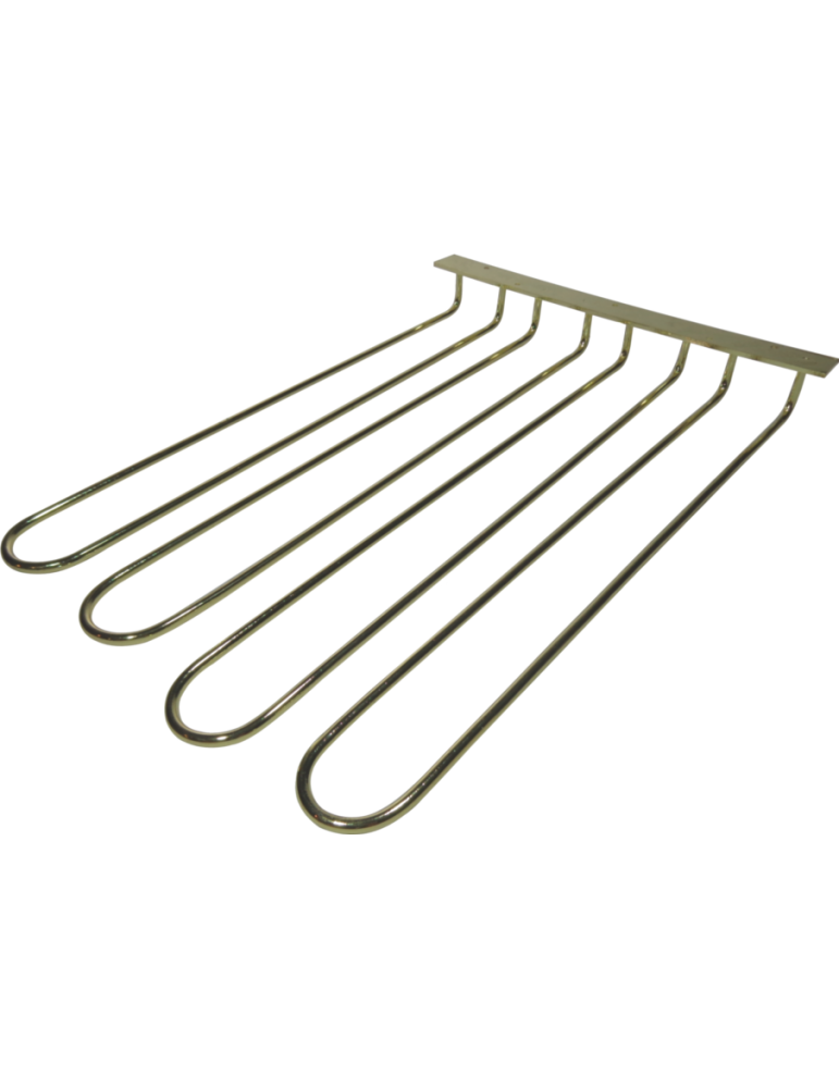 GLASS  RAILS BRASS 3 IN A ROW 450MM 