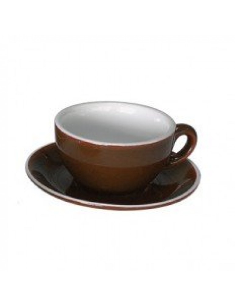 ITALIA - BROWN - OPEN CAPPUCCINO CUP - 21CL (12) (PACK OF 12)