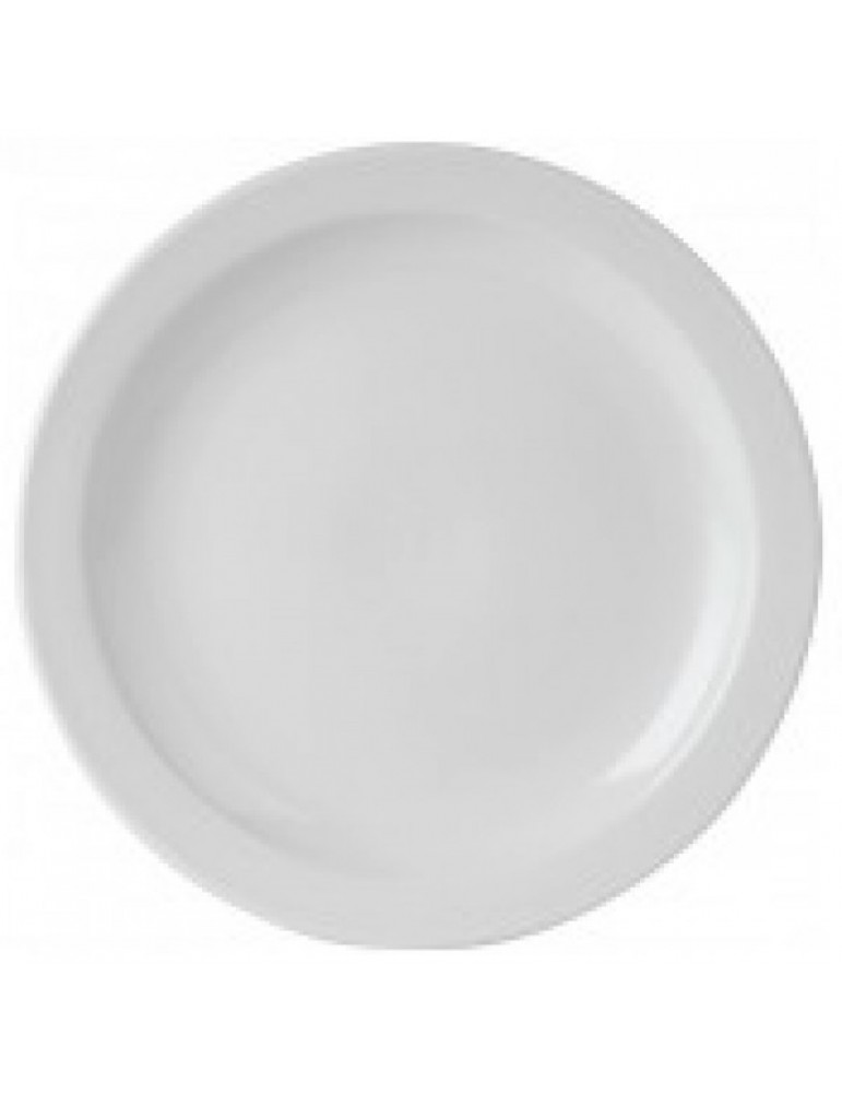 PRIMA - WHITE - NARROW RIMMED PLATE - 20CM (24) (SET OF 12)