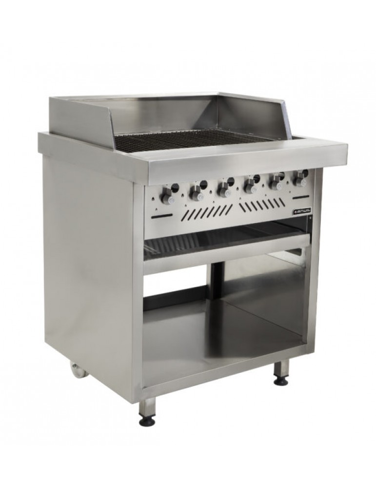GAS GRILLER ANVIL – 6 BURNER RADIANT – FREE STANDING