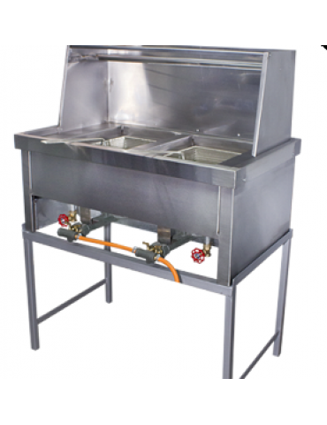 GAS FRYER 2 X 14LT (PRICE EXCLUDES TRANSPORT OUTSIDE GAUTENG) (REQUIRES 2 X SGF-1-BASKET)