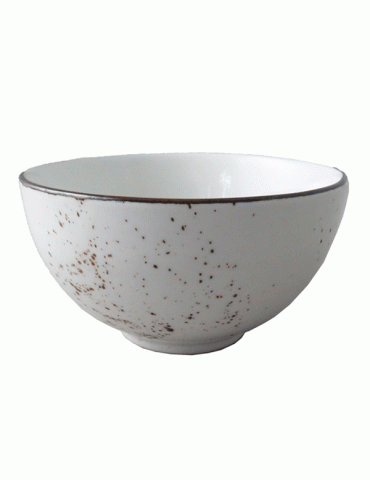 ELE RUSTIC WHITE RICE BOWL 12.5 CM (PACK OF 24)