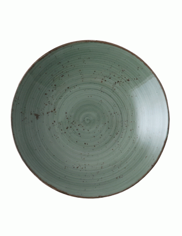 ELE RUSTIC D GREEN COUPE PLATE 19CM (PACK OF 24)
