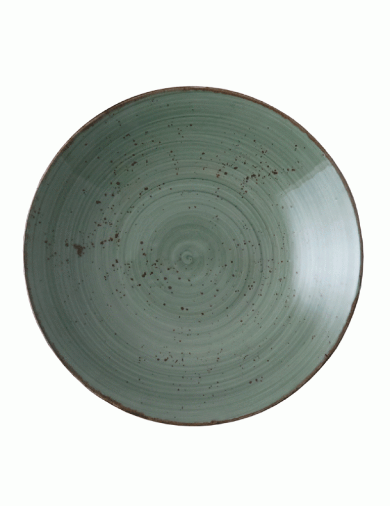 ELE RUSTIC D GREEN COUPE PLATE 27CM (PACK OF 24)