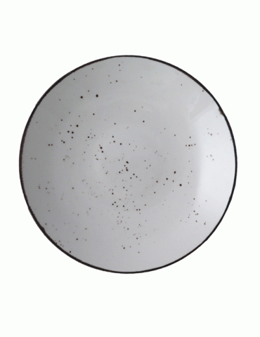 ELE RUSTIC WHITE COUPE PLATE 27 CM (PACK OF 24)