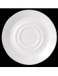 PRIMA - WHITE - DOUBLE WELL SAUCER - 15CM (PACK OF 6)