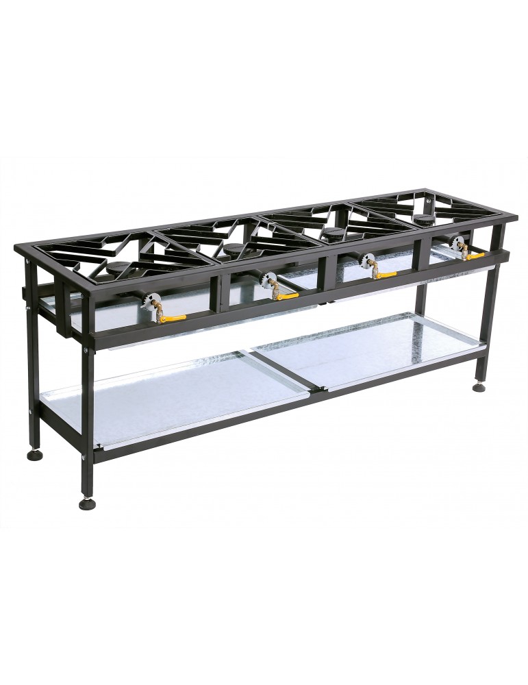 BOILING TABLE GAS - COMMERCIAL - 4 BURNER STRAIGHT (PACK OF 1)