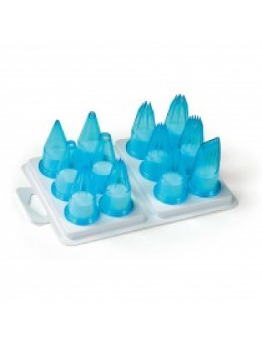 NOZZLE SET POLYCARBONATE ASSORTED PLAIN 12 PIECE 