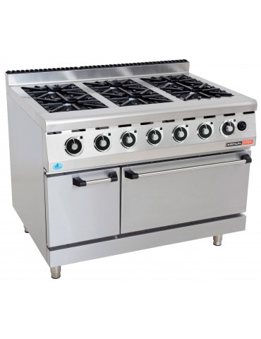 GAS STOVE WITH GAS OVEN ANVIL - 6 BURNER
