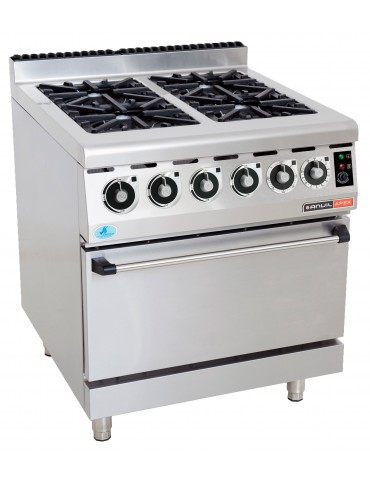 GAS STOVE WITH ELECTRIC OVEN ANVIL - 4 BURNER (PACK OF 1)