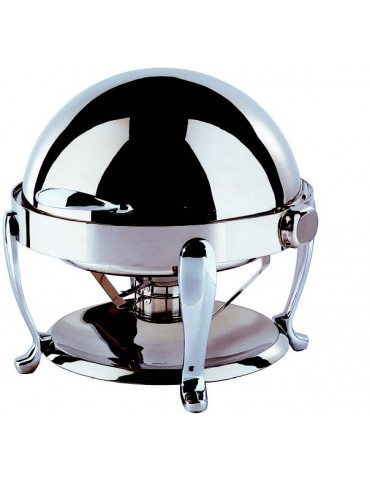 CHAFING DISH EURI ROUND ROLL TOP 18/10 S/STEEL 515MM X 497MM X 468MM 6.5LT (PACK OF 1)