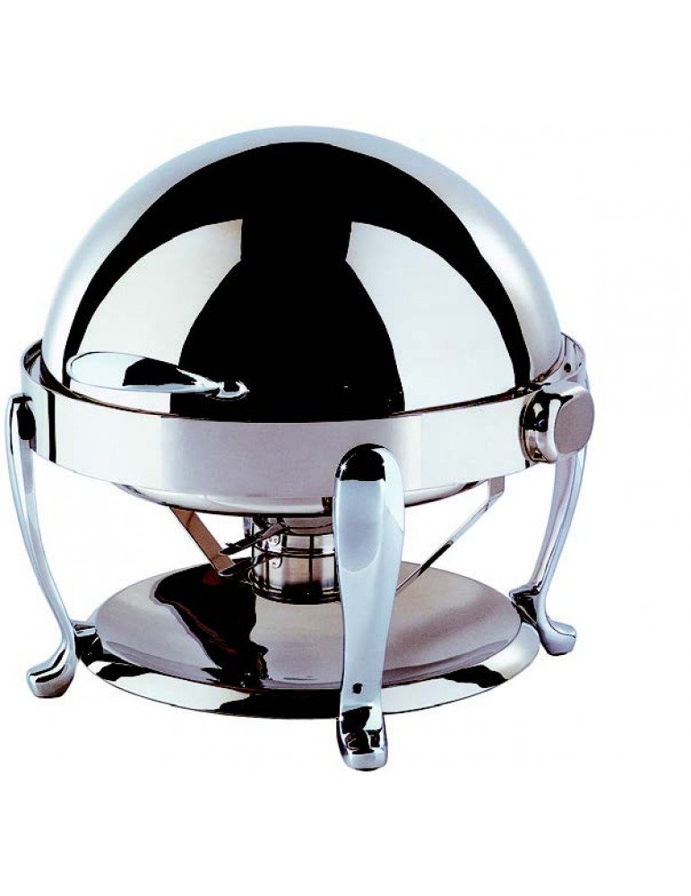 CHAFING DISH EURI ROUND ROLL TOP 18/10 S/STEEL 515MM X 497MM X 468MM 6.5LT (PACK OF 1)