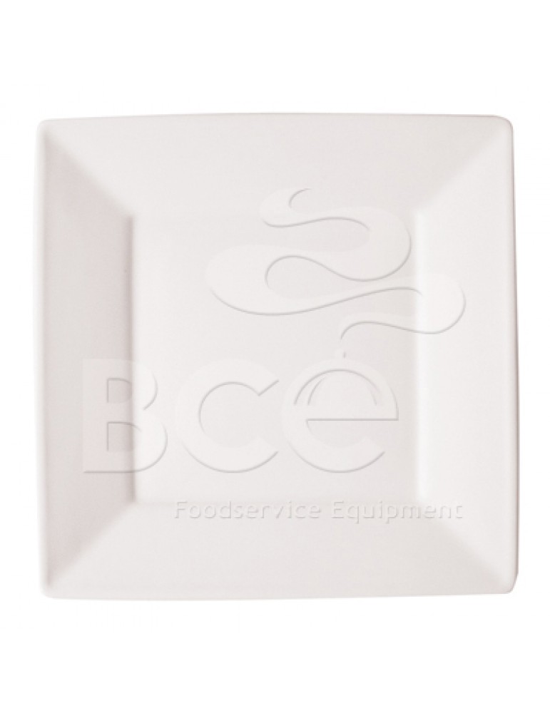 LUCERNE - NEW BONE - WHITE - FLAT SQUARE PLATE - 20CM (6 Pack)