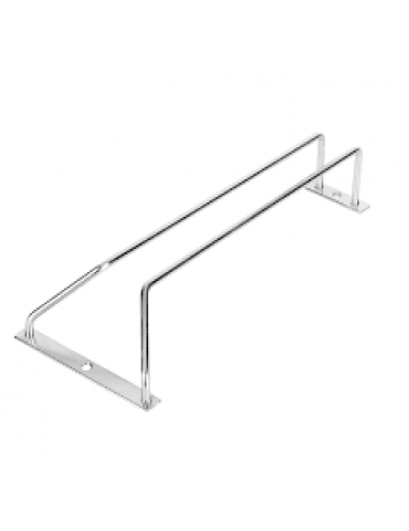 GLASS RAILS- SILVER- 450mm