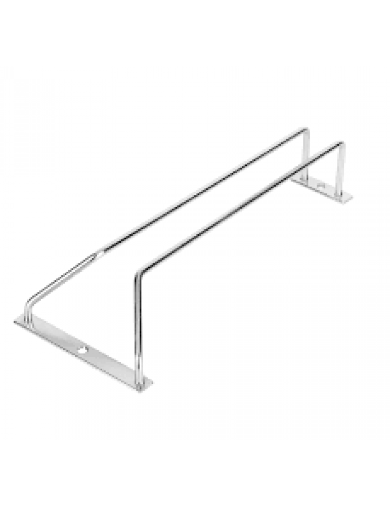 GLASS RAILS- SILVER- 450mm
