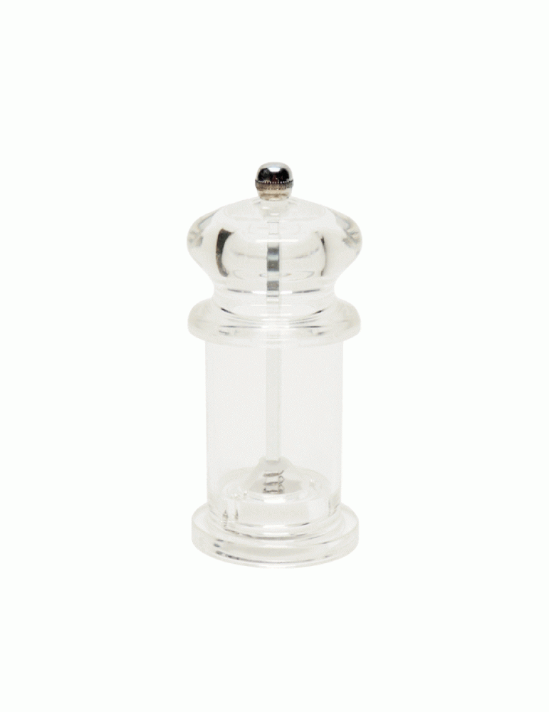 SALT OR PEPPER GRINDERS CLEAR 13CM set of 2