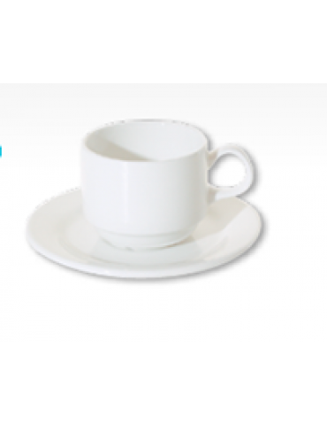 PRIMA STACKING CUP + SAUCER 240ML  (PACK OF 6)