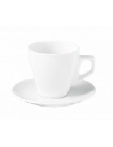 PRIMA SQUARE CAPPUCCINO CUP + SAUCER  200ML  (PACK OF 6)