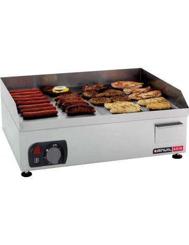 FLAT TOP GRILL ANVIL - RIBBED / FLAT - 600MM - ELEC (PACK OF 1)