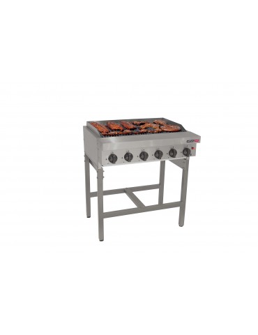 Gas Griller Anvil - 6 burner radiant - free standing