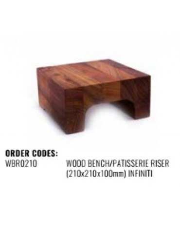 WOOD BENCH/PATESSERI RISER (210MM X 210MM X 100MM) INFINITI 