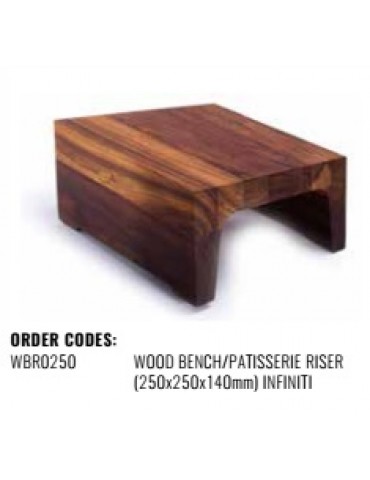 WOOD BENCH/PATESSERI RISER (250MM X 250MM X 140MM) INFINITI 