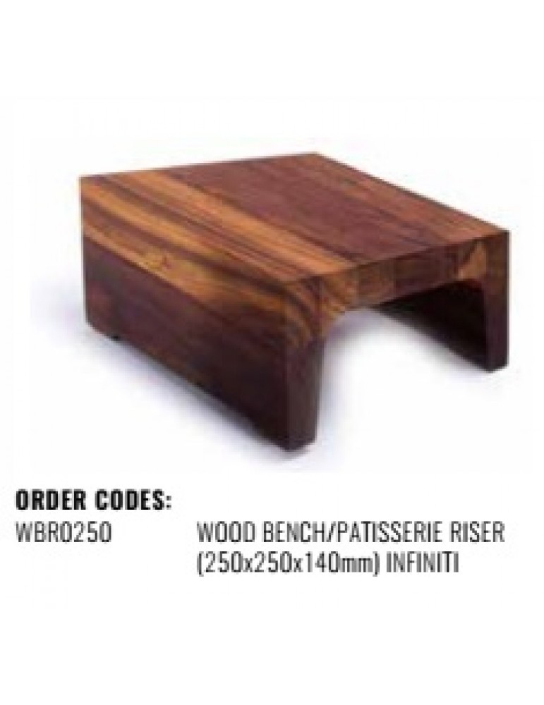 WOOD BENCH/PATESSERI RISER (250MM X 250MM X 140MM) INFINITI 