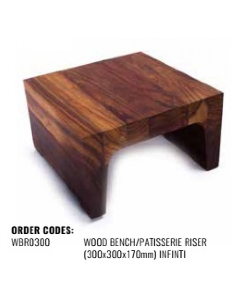 WOOD BENCH/PATISSERI RISER (300MM X 300MM x 170MM) INFINTI 
