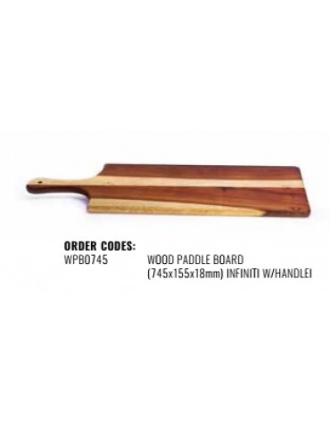 WOOD PADDLE BOARD (620MM X 200MM X 18MM) INFINITI W/HANDLE - KIAAT 