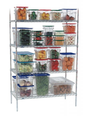 SMARTCHEF 4 TIER CHROME SHELVING UNIT - 900 X 450 X 1800MM HIGH