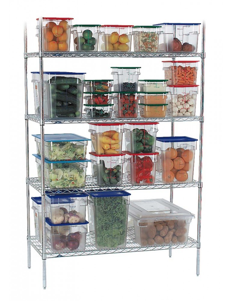 SMARTCHEF 4 TIER CHROME SHELVING UNIT - 900 X 450 X 1800MM HIGH