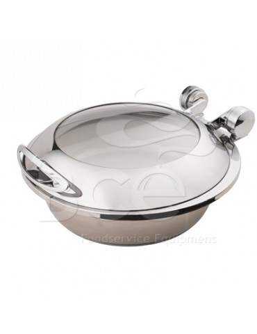 CHAFER INDUCTION ROUND SMART W WITH GLASS LID - 18/10 S/STEEL