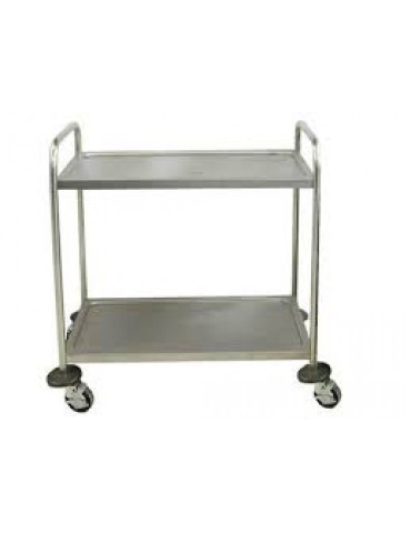 TEA TROLLEY 2 TIER STAINLESS STEEL (950W X 500D X 850MM H)